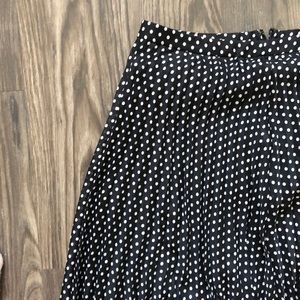 LOFT Skirts - Black and White Polka Dot Pleated Skirt LOFT Skirts - Black and White Polka Dot Pleated Skirt